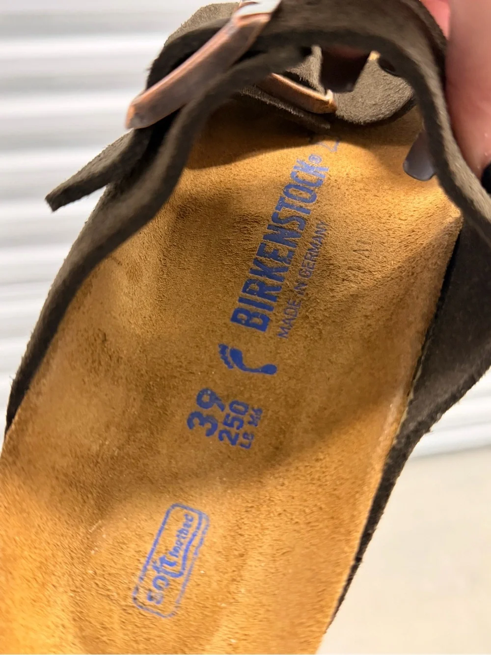 Birkenstock Arizona Soft Footbed Mocha Suede Sandals 39